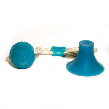 Basil Vacuum Suction Cup With Rope And Chew Ball Dog Toy